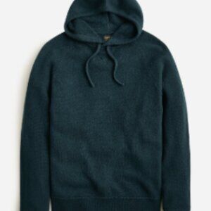J. Crew Midweight cashmere raglan-sleeve hooded sweater PACK Green